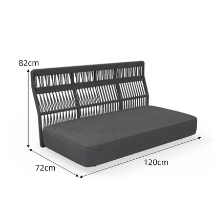 Outdoor rattan sofa combination outdoor open-air waterproof sunscreen rattan tables and chairs villa home leisure garden