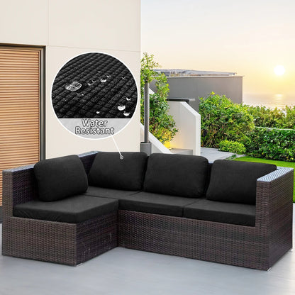 1pc Water-Reststant Polar Fleece Outdoor Sofas Covers, 230gsm Sofa Cushion Cover, Multiple Colors Available