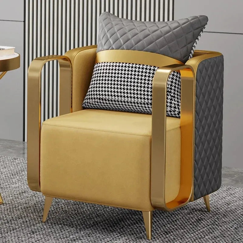 Living Room Single Sofa Dining Chair Victoria Relax Armchair Voven Upholstered Replacement Chairs Booster Nordic Floor Furniture