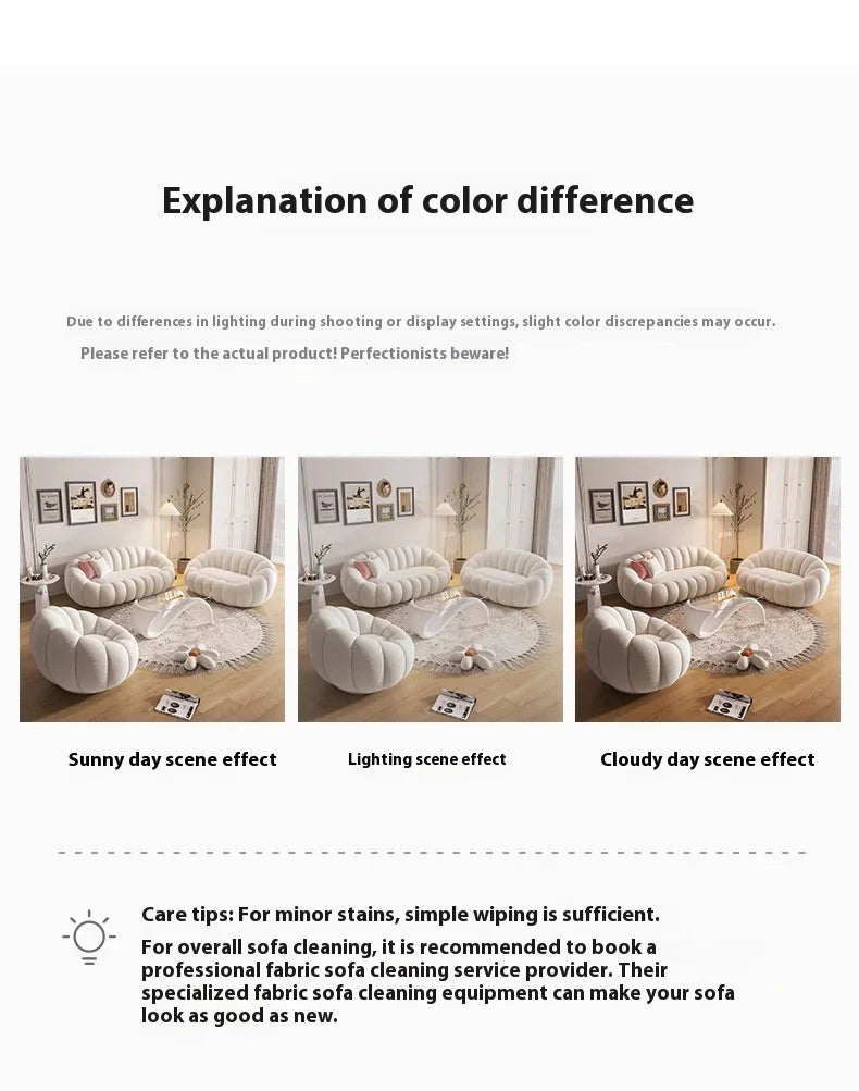 Cloud Sofa Plush Pumpkin Sofa Combination Soft And Comfortable Modern Living Room Sofa Suite Apartment Home Decoration Furniture