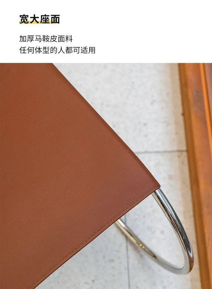Nordic Minimalist Stainless Steel Dining Chair Armless Modern Simple Antique Furniture Wind Back Chair
