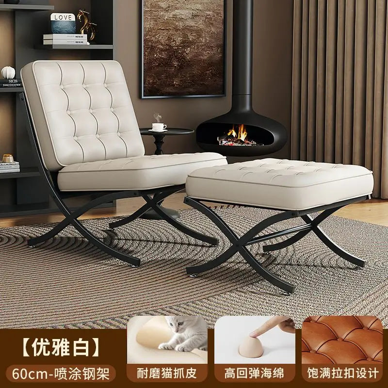 Black Metal Living Room Chairs Balcony Throne Relax Reading Modern Room Decor Fashion Chairs Comfortable Sillones Home Design