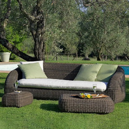 Outdoor courtyard rattan sofa rattan chair leisure sun room outdoor garden terrace round rattan sofa chair open-air furniture