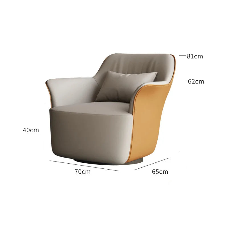 Italian style, light luxury, sofa chair, business, reception, rotating