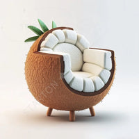 Modern Creative Design Coconut Sofa Single Arm Living Room Bedroom Sofa
