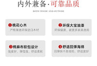 4*American all-solid wood leather sofa European double triple retro modern simple