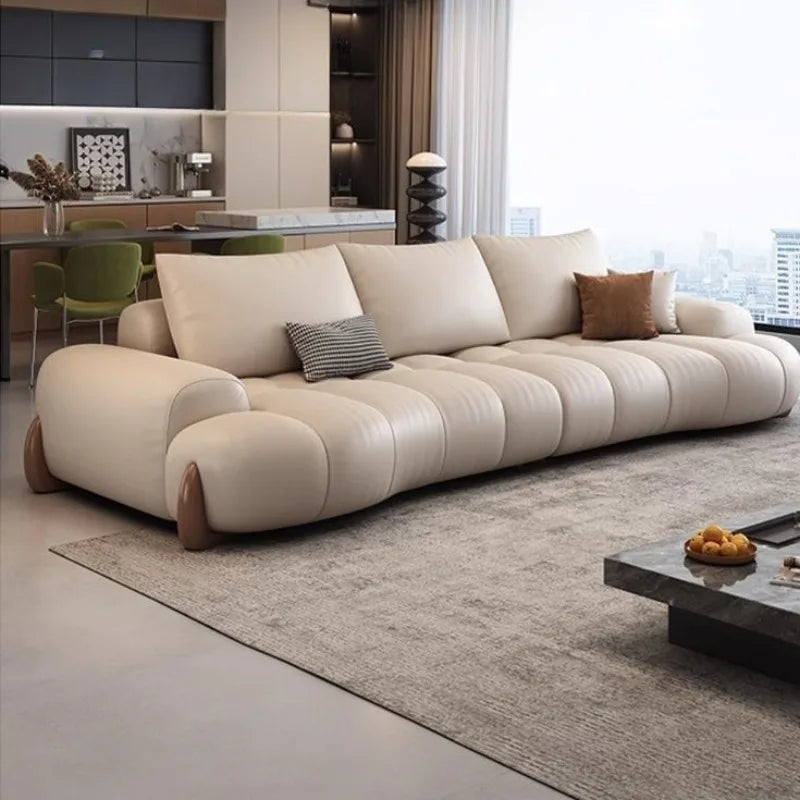 Elegant Luxury Living Room Sofas Modern Leather Cinema Relax Sofa Comfortable Minimalist Articulos Para El Hogar Home Furniture