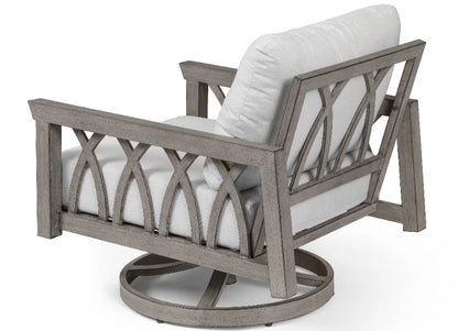 360 swivel chair for living room, family bar, swimming pool and dining room, aluminum garden sofa with cloth cushion