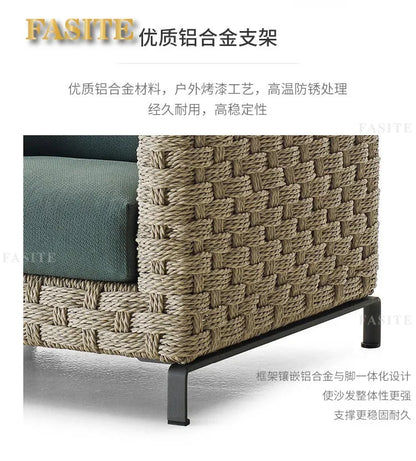Outdoor rattan sofa combination villa courtyard garden furniture homestay outdoor restaurant lounge chair