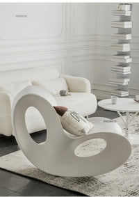 European Plastic Living Room Chairs Creative Rocking Chair Living Room Furniture Lazy Single Sofa Chair Designer Lounge Chair