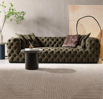 Modern Luxury Microfiber Fabric Villa Sofa Set Light Leather Love Seat for Living Room-High Quality Hot Sale Couch