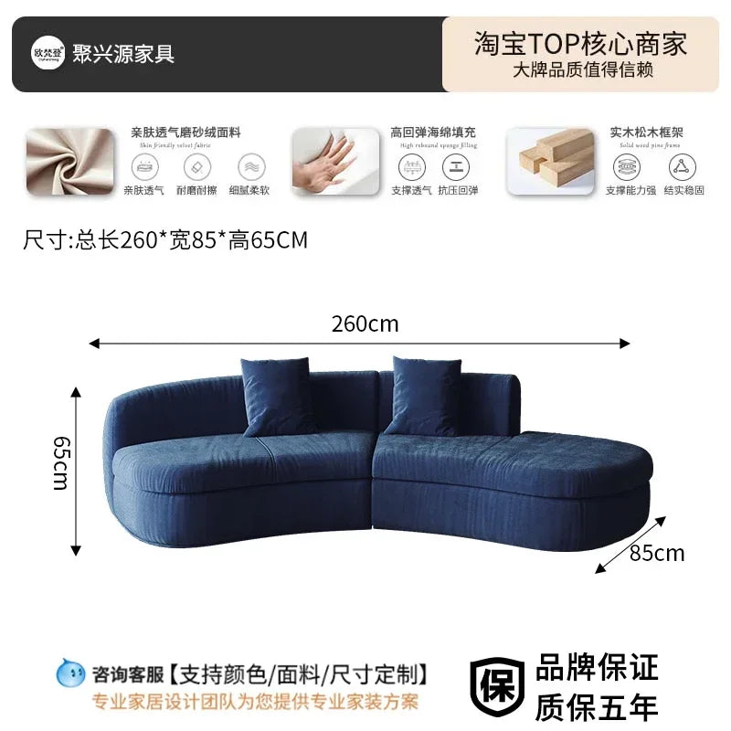 Semicircular curved special-shaped sofa beauty salon sales office hotel business hall rest area reception area negotiation