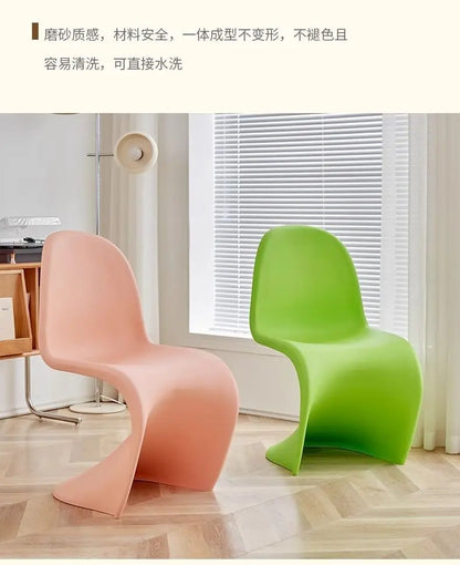 Plastic chair Nordic creative simple transparent plastic back chair chair stool