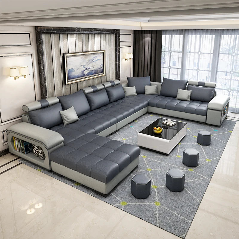 Sectional Couches for Living Room with Smart Bluetooth Speaker Charging Sectional Sofa Set with Chaise L-Shape Sectional Couch
