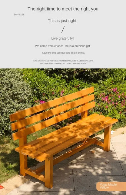 Chaises de jardin d'extérieur en bois antiseptique, banc de cour, villa, chaises de loisirs avec dossier, mobilier d'extérieur, balcon de maison, chaises longues Y