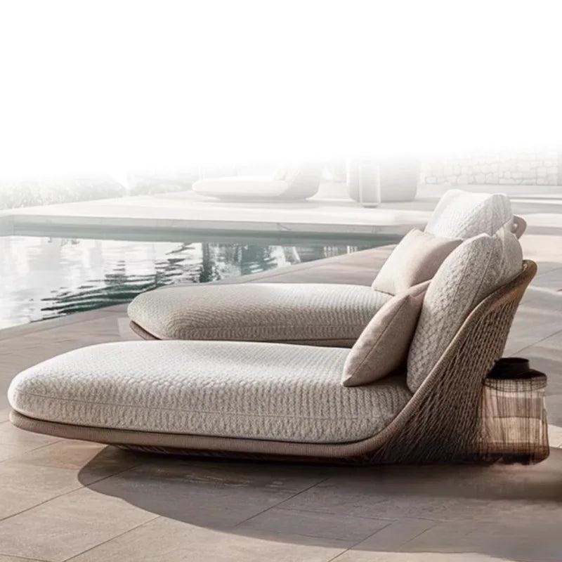 Cross-border hotel outdoor lounge chair beach chair sales department courtyard garden designer landscape sofa bed outdoor