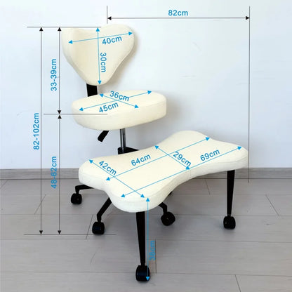 Cross Legged Office Chair – Meditation Seat with Lumbar Support for Desk Work, Yoga & Mindfulness Comfortable & Space-Saving