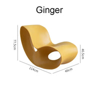 Modern Voido Design Rocking PE Plastic Lounge  Chair Rotational-molded Polyethylene  Lazy Sofa Chair Ins Post-modern Homestay