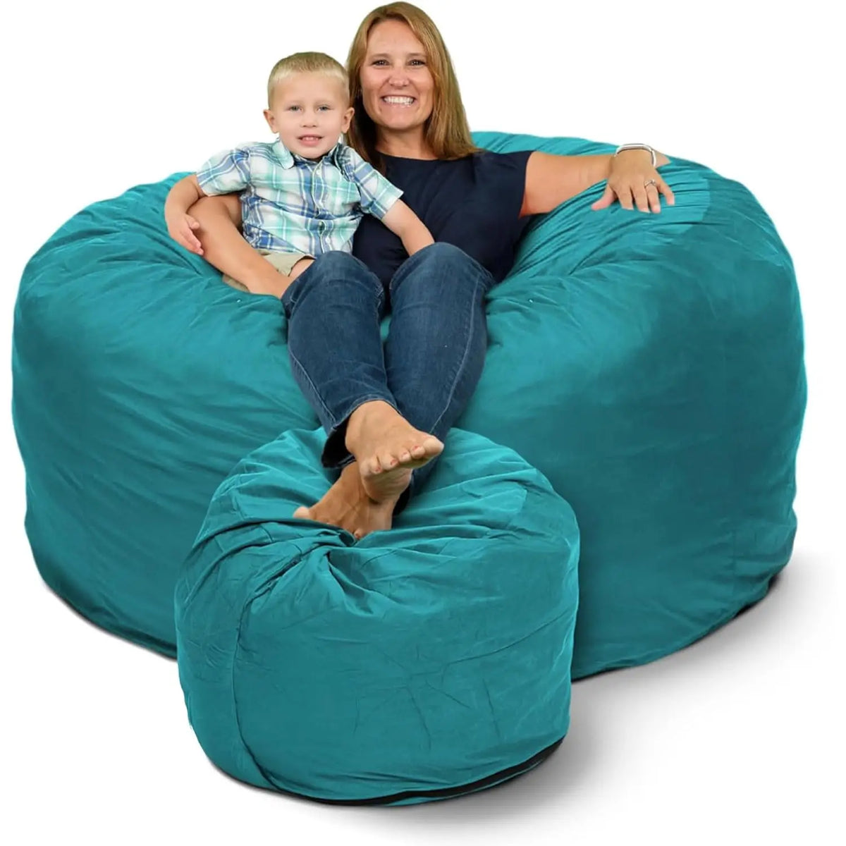 6ft Bean Bag Chair & Footstool, Oversize Bean Bag Chair for Adults, Comfy Chair Bean Bag Couch Lounge Sofa Loveseat, Customized