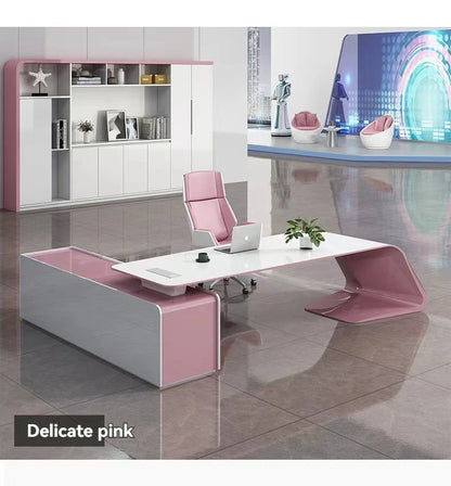High End Luxury Modern L-shaped boss Executive Desk Furniture, Wooden Office Furniture, Executive Desk Design for Managers