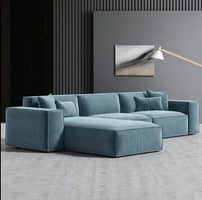 /Italian simple square multiperson combination sofa Nordic creative corner highend living room fabric sofa