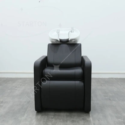 Luxury Electric Height Adjustable Shampoo Chair with Durable Ceramic Basin Modern Design