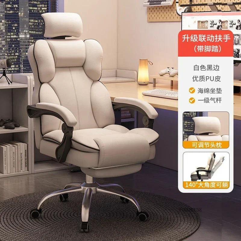 Ergonomic Nordic Gaming Chair Mobile Swivel Recliner Study Office Armchair Comfortable Home Lounge Computer Chair for Gamer Desk