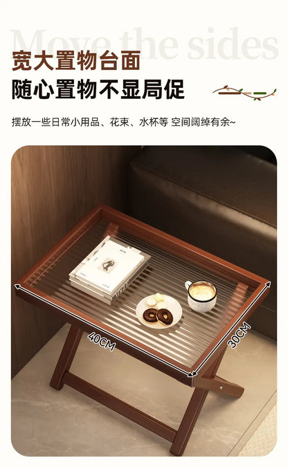 INS Folding Small Table Outdoor Picnic Portable Coffee Table Non-Solid Wood Home Living Room Mini Side Table