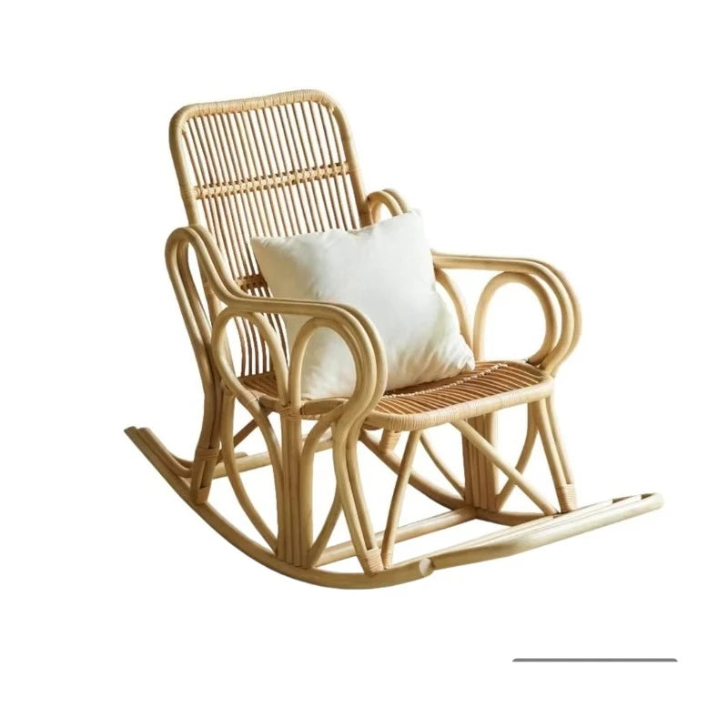 Modern indoor/outdoor adult rattan rocking chair, casual rocking chair