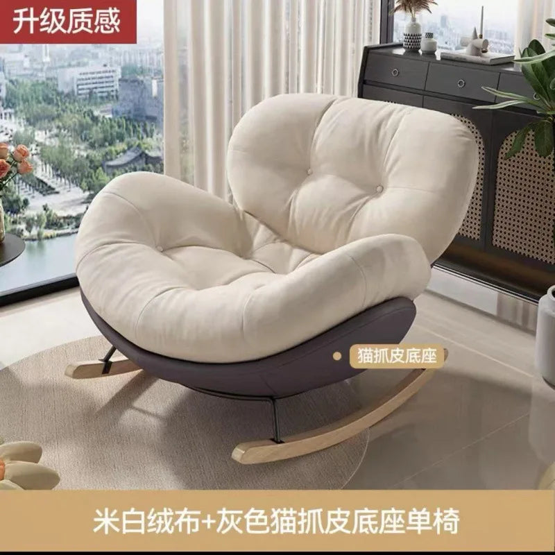 Lazy Snail Sofa Single Rocking Chair Super Soft Penguin Rocking Chair Balcony Living Room Leisure Lounge Chair Household Adult