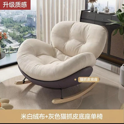 Lazy Snail Sofa Single Rocking Chair Super Soft Penguin Rocking Chair Balcony Living Room Leisure Lounge Chair Household Adult