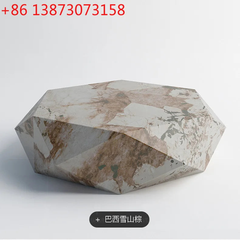 Living room creative water chestnut rock slab coffee table luxury tea table Nordic modern simple diamond rock slab coffee table