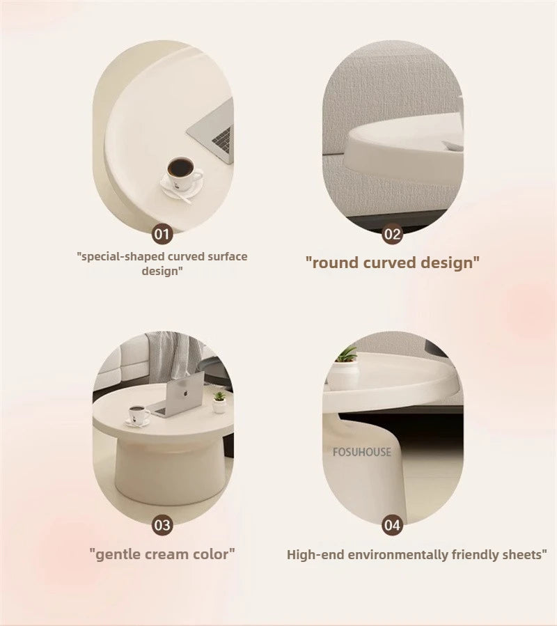 Nordic Living Room Center Table Circular Coffee Tables Modern Side Tea Table Portable Simple Bedroom Nightstand Home Furniture B