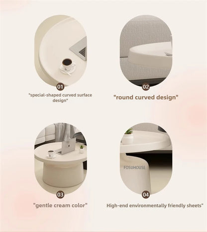 Nordic Living Room Center Table Circular Coffee Tables Modern Side Tea Table Portable Simple Bedroom Nightstand Home Furniture B