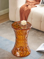 Nordic creative crystal stool Nordic simple color transparent bathroom home shoe changing  creative ins low