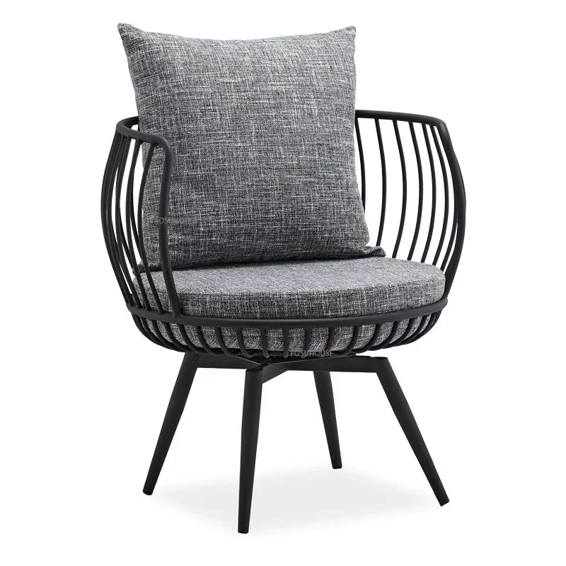 Living Room Furniture Bedroom Light Luxury Minimalist Single Sofa Chair Lounge Chair Nordic Wrought Iron Living Room Chairs