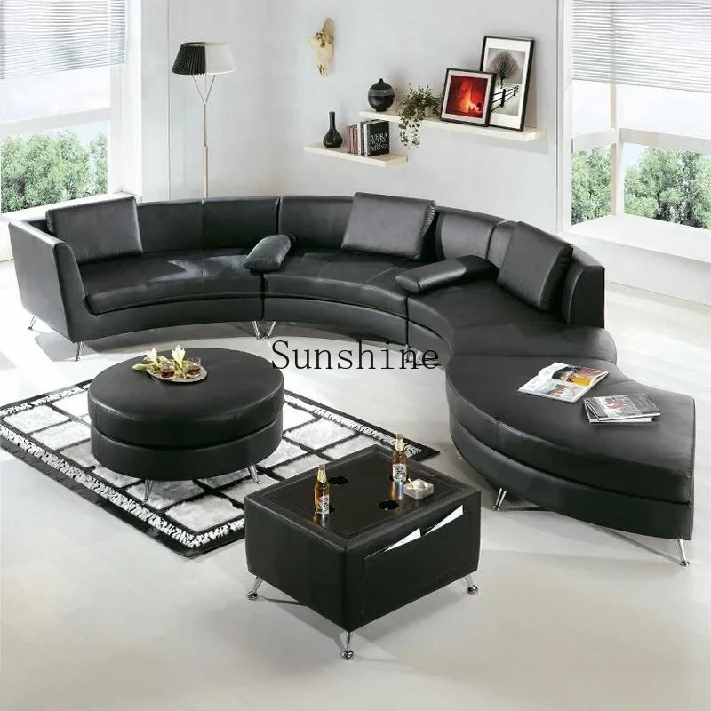 Minimalist curved sofa company lobby living room sofa combination