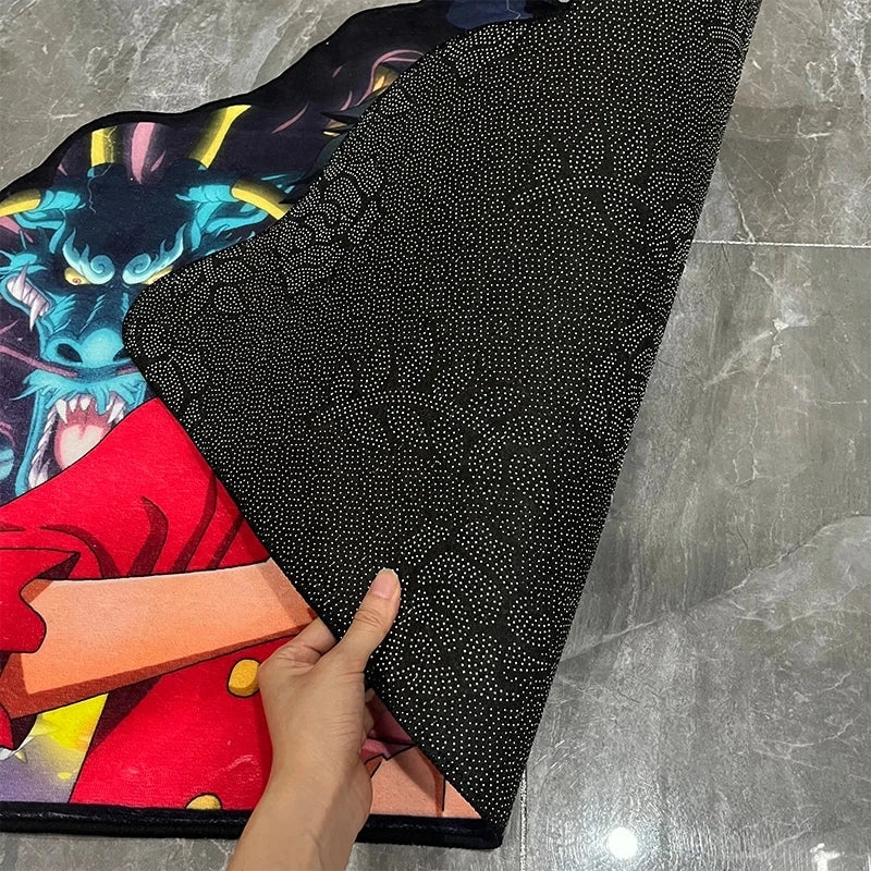 OnePiece Luffy's Nika Form Design Rug Bedroom Living Room Kid Room Non-slip Decorative Floor Mat Collection Birthday Gift Carpet
