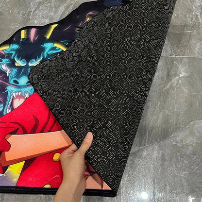 OnePiece Luffy's Nika Form Design Rug Bedroom Living Room Kid Room Non-slip Decorative Floor Mat Collection Birthday Gift Carpet