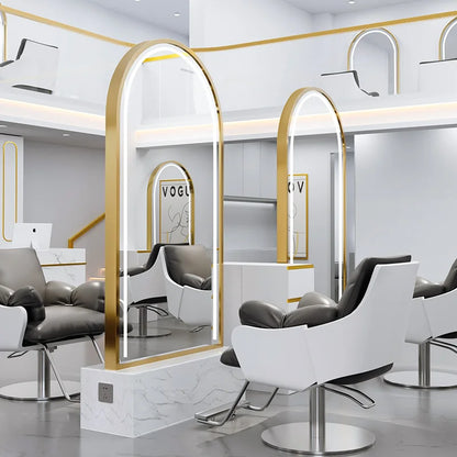 HJ Barber Shop Mirror Quick Cut Special Mirror Hair Salon Internet celebrity hair salon Full Lamp Mirror
