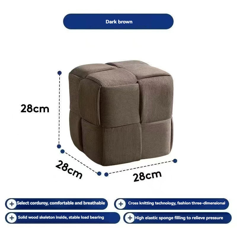 Household door shoes stool fashion small stool simple creative dice stool living room sofa stool pedal stool.