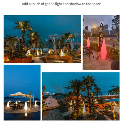 Modern RGB Light Emitting Diode Water Droplet Light Multicolor Outdoor Waterproof Luminous Pool Floor Light