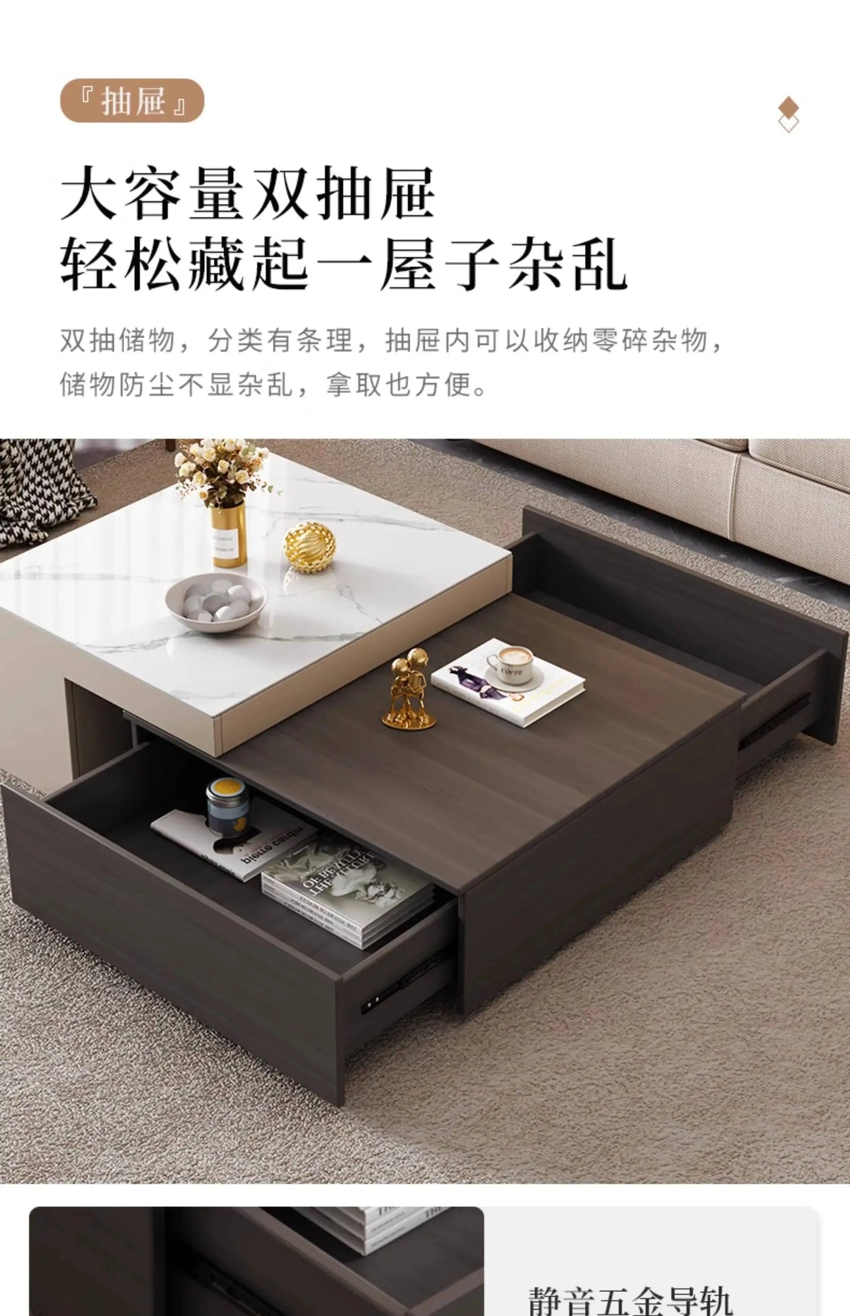 Minimalist Beauty Coffee Tables Italian Rectangular Industrial Trendy Coffee Tables Nordic Classic Mesa De Centro Furniture