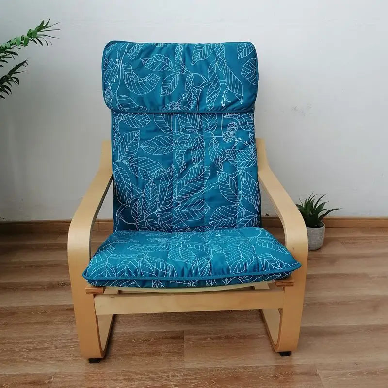 Nordic Lounge Chair - Solid Wood Armrest Recliner for Balcony & Nursery