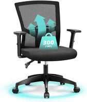 Ergonomic Office Chair with Lumbar Support, Adjustable Armrest & Seat Cushion, BIFMA & SGS Certified