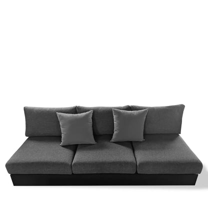 Aluminum Outdoor Furniture Villa Garden Sofa Set Hotel Patio Poolside Teak L Sectional Sofa Aluminum Outdoor Sofa