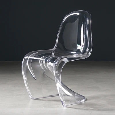 Creative Living Room Dining Stool Crystal Transparent Dining Stool Furniture Modern Minimalist Plastic Dining Chair