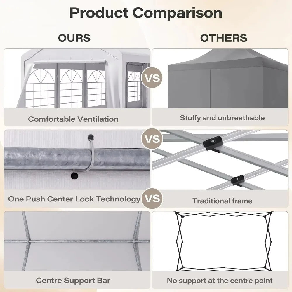 20x40 Party Tent, Heavy Duty Waterproof Canopy Tent with Removable Sidewalls & Roll-Up Zipper Door, Large Outdoor, Customized