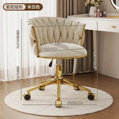 Office Chair, Swivel Desk Chair , Stylish Seating for Home Office, Vanity & Modern Glam Workspace Decor