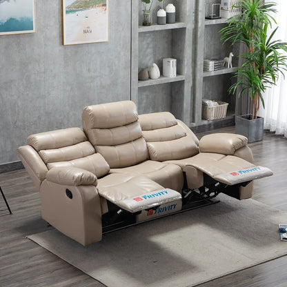 JC Living Room Leather Sofa Small Apartment Head Space Cabin Electric Reclining Massage Multi-functional Leisure Multi-functiona
